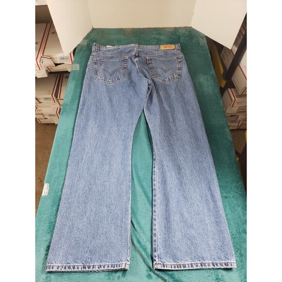 Levis 517 Jeans Size 40x32 Mens Blue Pants Stretch Denim Mid Rise Bootcut - Picture 11 of 14